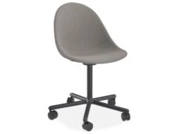 LEVEL Pebble Fabric Dark Grey Upholstered Chair - Pyramid Fixed Base With Castors - Black 16 LEVEL Pebble Fabric Dark Grey Upholstered Chair - Pyramid Fixed Base With Castors - Black -Level Furniture Outlet Store dark grey fabric swivel castor pebble MAIN bc2ffb02 f534 4d47 9dc4 326045350f6c