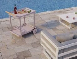 LEVEL Imola Outdoor Bar Cart - Pale Pink Blush -Level Furniture Outlet Store dustypink bar cart poolside 13ed75e9 c4eb 4508 a3e9 68d13fe6ebfb