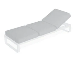 LEVEL Fino Config E - Outdoor Modular Sofa In Matt White Aluminium With Light Grey Cushions -Level Furniture Outlet Store fino basic sun lounge config 2c7cff15 3a50 443d 8694 9e7168d325d6