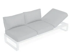 LEVEL Fino Config D - Outdoor Modular Sofa In Matt White Aluminium With Light Grey Cushions -Level Furniture Outlet Store fino sun lounge 5ecb560b 604e 49e1 934f 7ef3b82b1f83