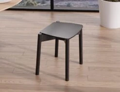 LEVEL Andi Low Stool - Black Ash With Pad 45cm -Level Furniture Outlet Store front andi low stool all black 7dff2369 0cf6 4f0e ab2f c8ab7046460c