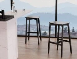 LEVEL Andi Stool - Black - Backless -Level Furniture Outlet Store front andi stool backless all black modern set 25efb5bf 1e92 4237 a55e fc8563cda3cf