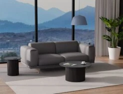 LEVEL Mimi Coffee Table - Black - Black -Level Furniture Outlet Store front group shot all black