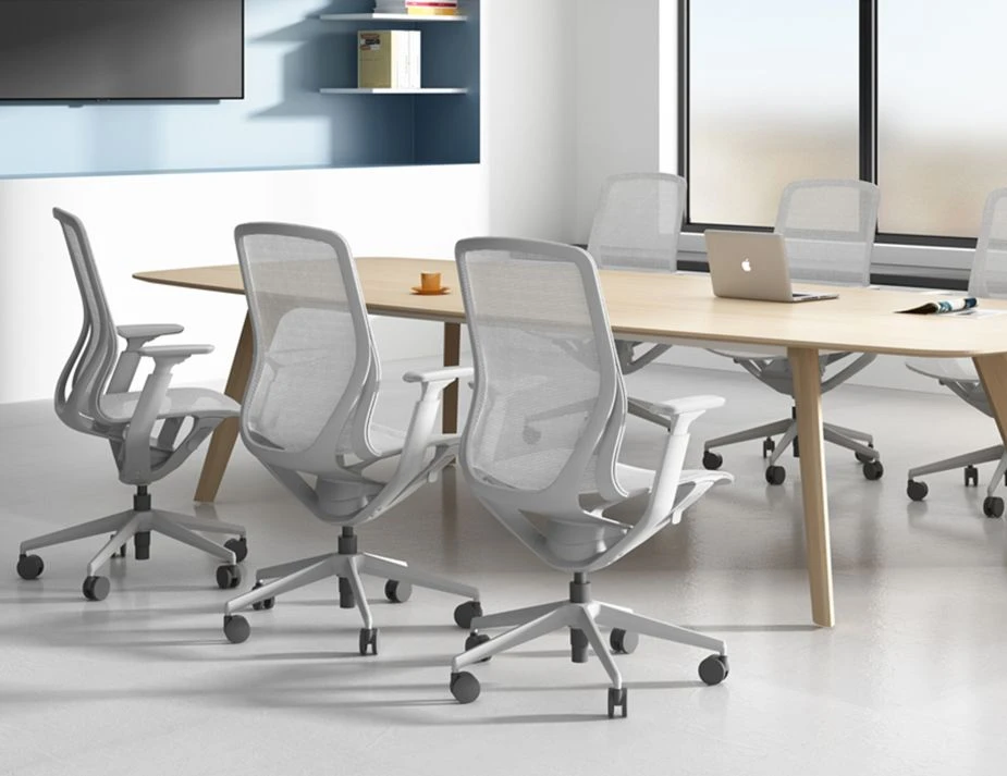 LEVEL Gravity Ergonomic Office Chair - Light Grey Frame - Light Grey Mesh 5 LEVEL Gravity Ergonomic Office Chair - Light Grey Frame - Light Grey Mesh - Image 5