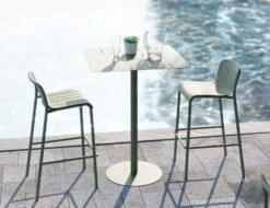 LEVEL Roku Outdoor Bar Stool In Matt Eucalyptus Green -Level Furniture Outlet Store green 1 outdoor