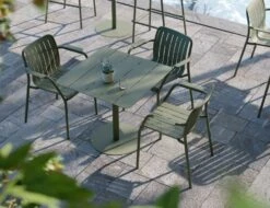 LEVEL Roku Outdoor Armchair In Matt Eucalyptus Green - No Cushion -Level Furniture Outlet Store green armchair with roku