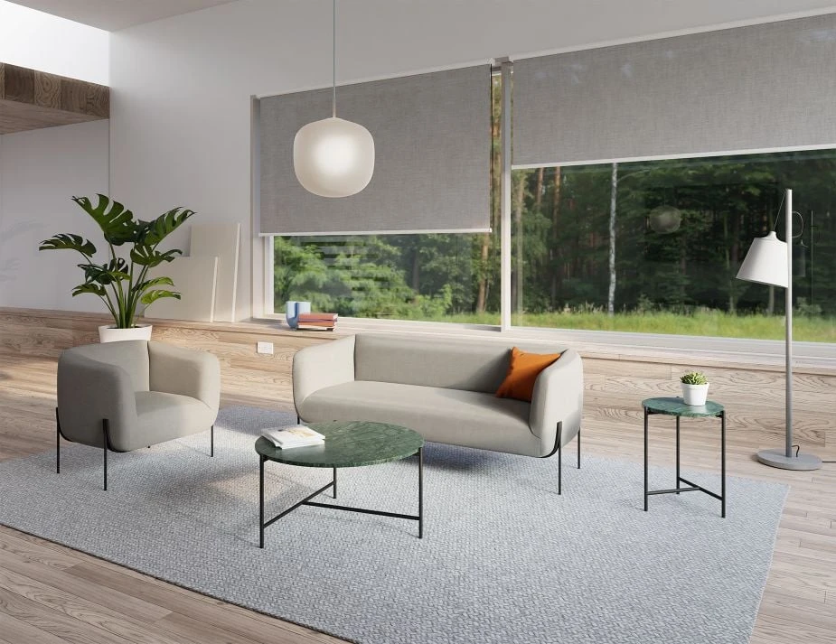 LEVEL Belle 2.5 Seater Sofa - Cloud Grey - Brushed Matt Gold Legs 7 LEVEL Belle 2.5 Seater Sofa - Cloud Grey - Brushed Matt Gold Legs - Image 7