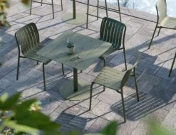 LEVEL Roku Outdoor Dining Chair In Matt Eucalyptus Green - No Cushion -Level Furniture Outlet Store green modern outdoor armchair