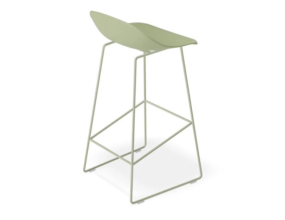 LEVEL Pop Stool - Dusty Green Frame And Shell Seat 6 LEVEL Pop Stool - Dusty Green Frame And Shell Seat - Image 6