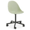LEVEL Pebble Chair Mint Green With Shell Seat - Swivel Base W Castors - Black
