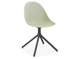LEVEL Pebble Chair Mint Green With Shell Seat - 4 Post Stackable Base - Black -Level Furniture Outlet Store green swivel pebble MAIN