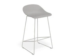 LEVEL Pop Stool - Silver Grey Frame And Shell Seat -Level Furniture Outlet Store grey 660 94d24352 8d53 4a3a bddb a7dc0c3ba38f