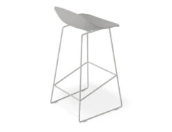 LEVEL Pop Stool - Silver Grey Frame And Shell Seat -Level Furniture Outlet Store grey modern kitchen stool new 7279f9d4 013b 4cc3 9db0 9d58eaafa293
