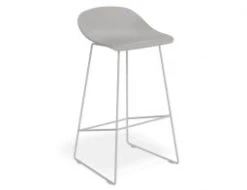 LEVEL Pop Stool - Silver Grey Frame And Shell Seat -Level Furniture Outlet Store grey pop stool bar new 6cc9e5ad 505b 4443 8ec8 d644eedabf7b