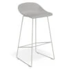 LEVEL Pop Stool - Silver Grey Frame And Shell Seat