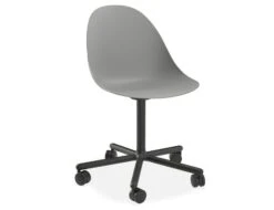 LEVEL Pebble Chair Grey With Shell Seat - Swivel Base - Black -Level Furniture Outlet Store grey swivel castor pebble MAIN 479d01a1 8858 4241 9aa6 c8d3b624a51d