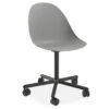 LEVEL Pebble Chair Grey With Shell Seat - Swivel Base W Castors - Black