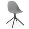 LEVEL Pebble Chair Grey With Shell Seat - Swivel Base - Black
