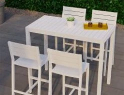 LEVEL Halki Stool With Backrest - White -Level Furniture Outlet Store halki 125 high bar table set white 063b7597 6958 44bb 85f3 796dcde89bb4