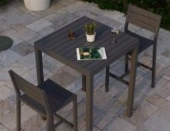 LEVEL Halki Table - Outdoor - High Bar - Matt Charcoal 77 X 77cm 34 LEVEL Halki Table - Outdoor - High Bar - Matt Charcoal 77 X 77cm -Level Furniture Outlet Store halki bar 2 seater square high table modern 3c7bdb9e 33f8 4bd2 8612 9dc8907edb71