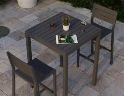 LEVEL Halki Table - Outdoor - High Bar - Matt Charcoal 77 X 77cm 23 LEVEL Halki Table - Outdoor - High Bar - Matt Charcoal 77 X 77cm -Level Furniture Outlet Store halki bar 2 seater square high table modern 86c8bca7 589e 45c6 8925 7afe7062239f