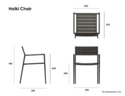 LEVEL Halki Chair - Outdoor - Charcoal -Level Furniture Outlet Store halki chair measurements dimension eac5bd61 026d 4c76 9d7b 9c7ed85c7207