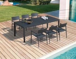 LEVEL Halki Table - Outdoor - 220cm X 100cm - Charcoal