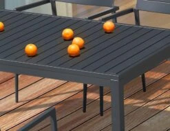 LEVEL Halki Table - Outdoor - 160cm X 90cm - Charcoal -Level Furniture Outlet Store halki outdoor table 220cm x 100cm charcoal fa3bf625 fd39 4c95 b1e9 186305f32e2f
