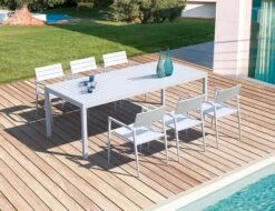 LEVEL Halki Table - Outdoor - 220cm X 100cm - White