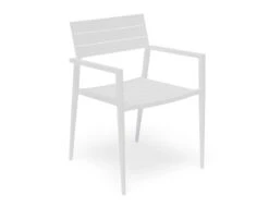 LEVEL Halki Chair - Outdoor - White - With Dark Grey Cushion