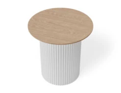 LEVEL Mimi Side Table - White - Natural -Level Furniture Outlet Store highi mimi white base 5be0580f b296 448e 9cb8 4576763a8252