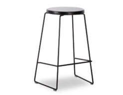 LEVEL Hugo Stool - Black Frame - Round