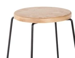 LEVEL Hugo Stool - Black - Natural - Round -Level Furniture Outlet Store hugo1 0035 MG 5381 2 533f7202 aba4 4d84 99d9 c03f3be9d8ae