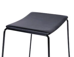 LEVEL Ardent Stool - Black - Black Pad 8 LEVEL Ardent Stool - Black - Black Pad -Level Furniture Outlet Store leather seat