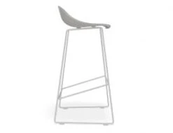 LEVEL Pop Stool - Silver Grey Frame And Shell Seat -Level Furniture Outlet Store light grey stool new 9527192c f73f 4f6e b19f 98ca6b7fb636