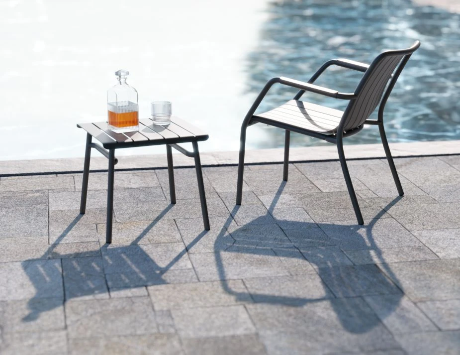 LEVEL Roku Outdoor Lounge Chair In Matt Charcoal 3 LEVEL Roku Outdoor Lounge Chair In Matt Charcoal - Image 3