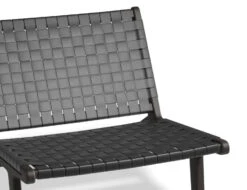 LEVEL Brooklyn Lounge Chair - Woven Black Seat / Black Frame -Level Furniture Outlet Store lounge4