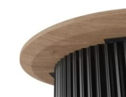 LEVEL Mimi Side Table - Black - Natural -Level Furniture Outlet Store low angle close up 5b7f80f3 c31f 4c71 8d88 dc4db7620c11