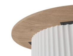 LEVEL Mimi Side Table - White - Natural -Level Furniture Outlet Store low angle mimi