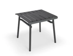 LEVEL Roku Outdoor Low Stool Footrest In Matt Charcoal
