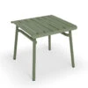 LEVEL Roku Outdoor Low Stool Footrest In Matt Eucalyptus Green