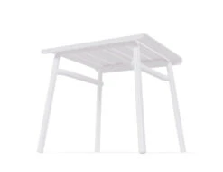 LEVEL Roku Outdoor Low Stool Footrest In Matt White -Level Furniture Outlet Store low stool white2 BELOW
