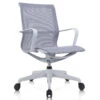 LEVEL Lunar Low Back Office Chair - Light Grey Frame - Light Grey Mesh