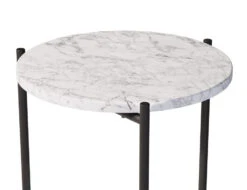 LEVEL Nexus Marble Side Table - White Carrara -Level Furniture Outlet Store marble1