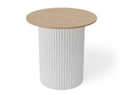 LEVEL Mimi Side Table - White - Natural -Level Furniture Outlet Store mimi white ridge df013ed5 8e65 4e49 8105 5140e79bb436