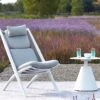 LEVEL Minori Lounge Chair - Outdoor - White - Light Grey Cushion