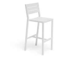 LEVEL Halki Stool With Backrest - White -Level Furniture Outlet Store modern white barstool outdoor 6c3719d6 cba1 498b a81f 908f9d9b469f