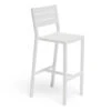 LEVEL Halki Stool With Backrest - White