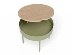 LEVEL Tao Table - Small - Dusty Green -Level Furniture Outlet Store natural ash wood green frame metal aluminium powdercoat 3e41f300 88bd 4344 9455 232ccdda9002