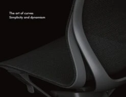 LEVEL Gravity Ergonomic Office Chair - Charcoal Frame - Charcoal Mesh -Level Furniture Outlet Store office chair curves